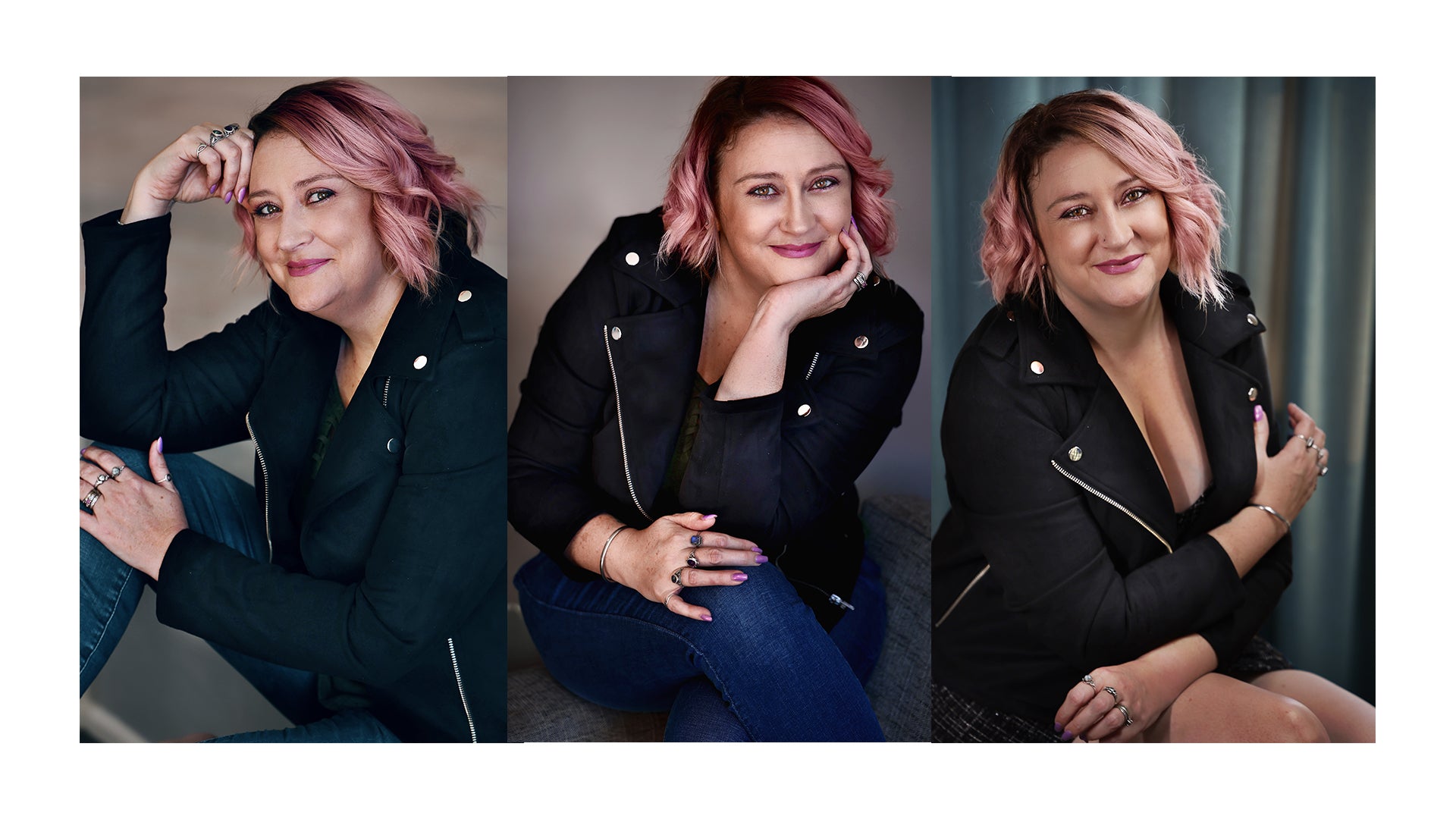 Headshots of Author JB Heller